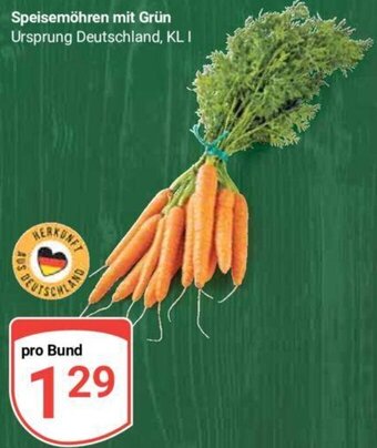 Globus Speisemöhren mit Grün Angebot