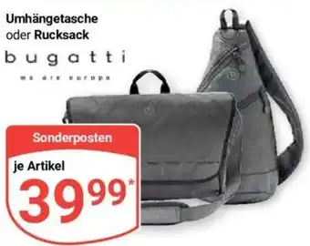 Globus bugatti Umhängetasche oder Rucksack Angebot