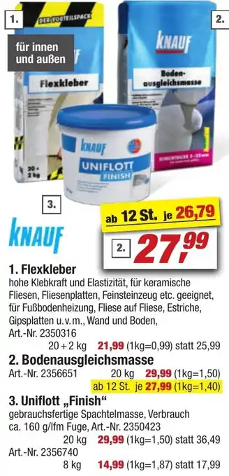 toom Baumarkt KNAUF Flexkleber Angebot