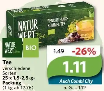 Combi Natur Wert Bio Tee 25 x 1,5-2,5-g-Packung Angebot