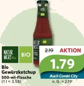 Combi NATUR WERT BIO Gewürzketchup 500-ml-Flasche Angebot