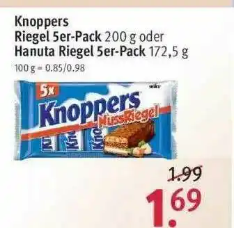 Rossmann Knoppers Riegel 5er-pack Oder Hanuta Riegel 5er-pack Angebot