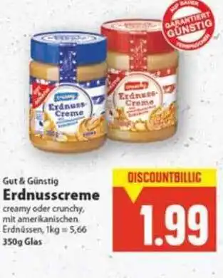 E-Center Gut & Günstig Erdnusscreme Angebot