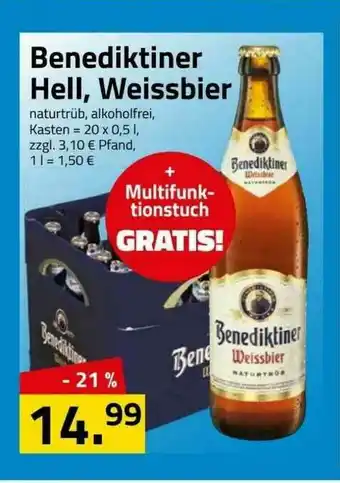 Logo Getränkemarkt Benediktiner Hell, Weissbier Angebot