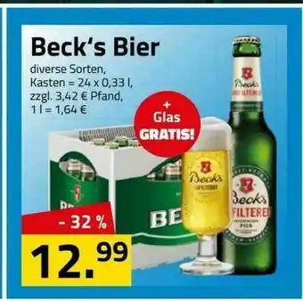 Logo Getränkemarkt Beck's Bier Angebot