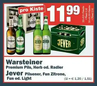 Sobi Getränkemarkt Warsteiner Oder Jever Angebot