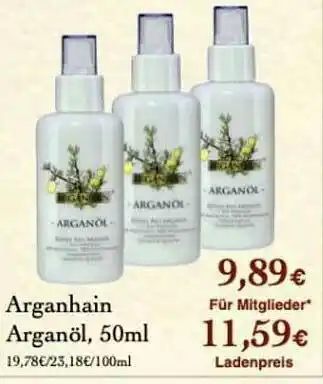 LPG Biomarkt Arganhain Arganöl Angebot