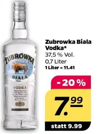 NETTO Zubrowka Biala Vodka 0,7 Liter Angebot