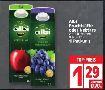 Edeka albi Fruchtsäfte oder Nektare versch. Sorten 1L Angebot