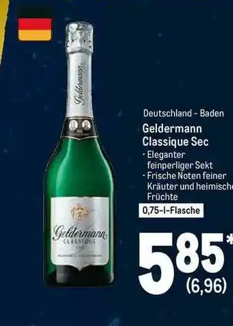 METRO Deutschland-baden Geldermann Classique Sec Angebot