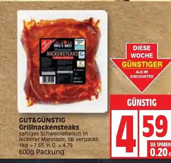 Edeka GUT&GÜNSTIG Grillnackensteaks 600g Angebot