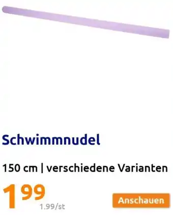 Action Schwimmnudel 150 cm Angebot