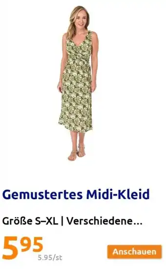 Action Gemustertes Midi-Kleid Größe S-XL Angebot