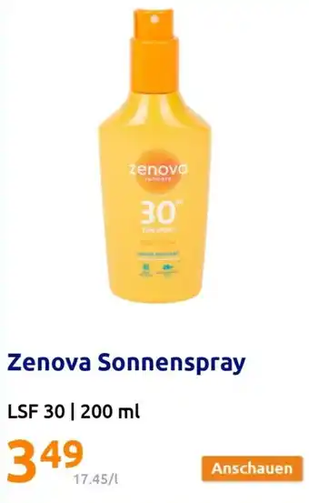 Action Zenova Sonnenspray LSF 30 | 200 ml Angebot