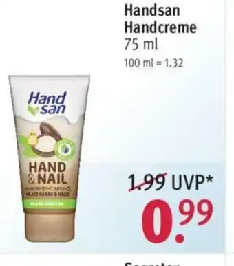 Rossmann Handsan Handcreme 75ml Angebot