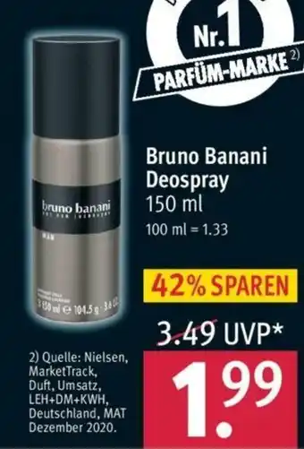 Rossmann Bruno Banani Deospray 150ml Angebot