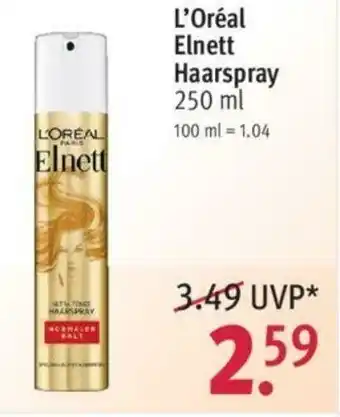 Rossmann L'Oréal Elnett Haarspray 250ml Angebot