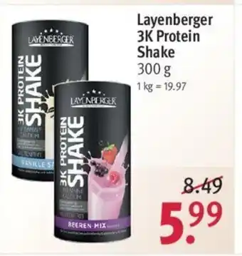 Rossmann Layenberger 3K Protein Shake 300g Angebot