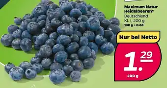 NETTO Maximum Natur Heidelbeeren 200g Angebot