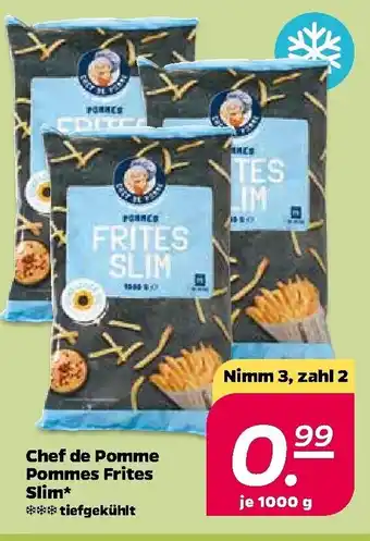 NETTO Chef de Pomme Pommes Frites Slim 1000g Angebot