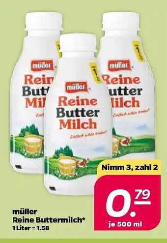 NETTO Müller Reine Buttermilch 500ml Angebot