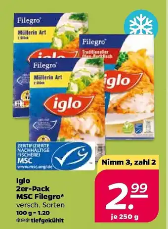 NETTO Iglo 2er Pack MSC Filegro 250g Angebot