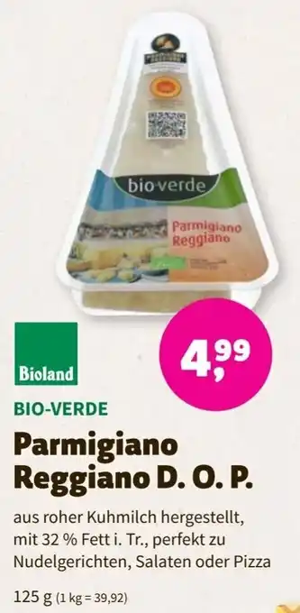 Biomarkt Bioland BIO-VERDE Parmigiano Reggiano D.O.P. 125 g Angebot