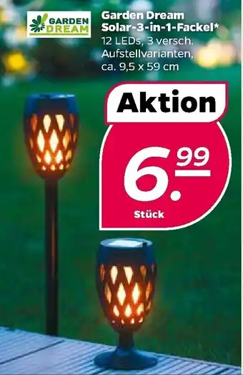 NETTO Garden Dream Solar 3 in 1 Fackel Angebot