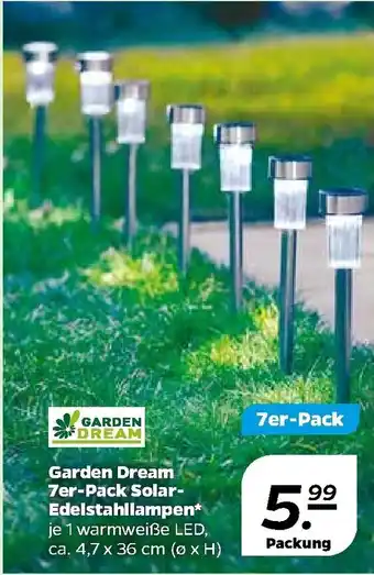 NETTO Garden Dream 7er Pack Solar Edelstahllampen Angebot