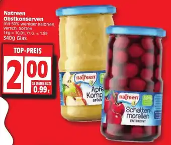 Elli Markt Natreen Obstkonserven 340 g Glas Angebot