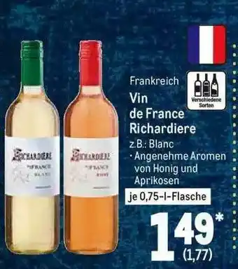 METRO Franreich Vin De France Richardiere Angebot