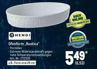 METRO Hendi Ofenform „rustica” Angebot