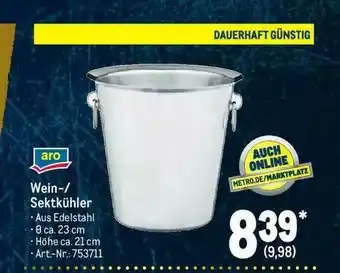 METRO Aro Wein Sektkühler Angebot