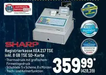 METRO Sharp Registrierkasse XEA 217 TSE Inkl. 8 Gb TSE SD Karte Angebot