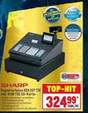 METRO Sharp Registrierkasse Xea 207 Tse Inkl. 8 Gb Tse Sd Karte Angebot