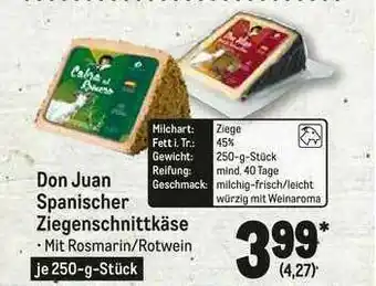 METRO Don Juan Spanischer Ziegenschnittkäse Angebot