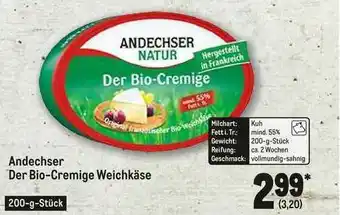 METRO Andechser Der Bio-cremige Weichkäse Angebot