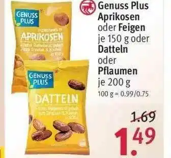 Rossmann Genuss Plus Aprikosen Oder Feigen Oder Datteln Oder Pflaumen Angebot