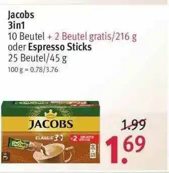 Rossmann Jacobs 3in1 Oder Espresso Sticks Angebot