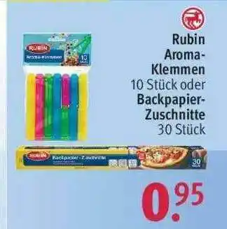 Rossmann Rubin Aroma-klemmen Oder Backpapier-zuschnitte Angebot