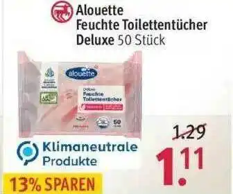 Rossmann Alouette Feuchte Toilettentücher Deluxe Angebot