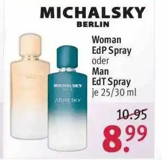 Rossmann Michalsky Berlin Woman Edp Spray Oder Man Edt Spray Angebot