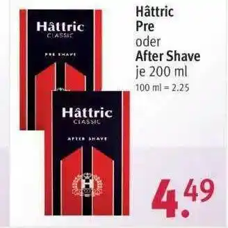 Rossmann Hattricpre Oder After Shave Angebot