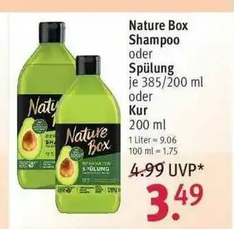 Rossmann Nature Box Shampoo Oder Spülung Oder Kur Angebot