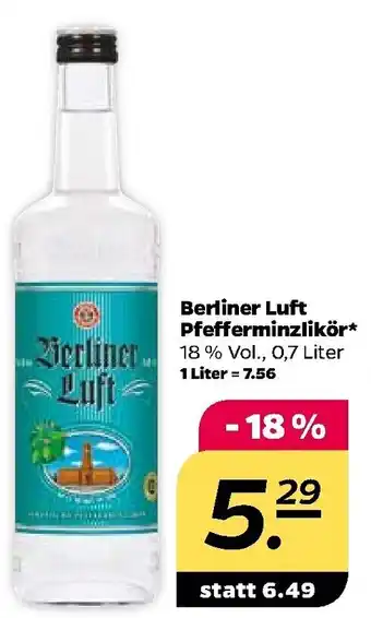 NETTO Berliner Luft Pfefferminzlikör 0,7L Angebot