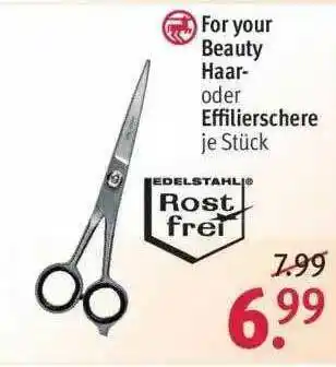 Rossmann For Your Beauty Haar Oder Effilierschere Angebot