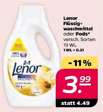 NETTO Lenor Flüssigwaschmittel oder Pods Angebot