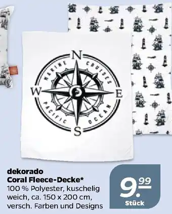 NETTO Dekorado Coral Fleece Decke Angebot