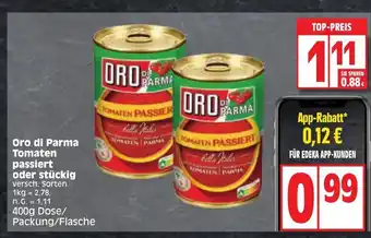 Edeka Oro di Parma Tomaten passiert oder stückig 400g Angebot