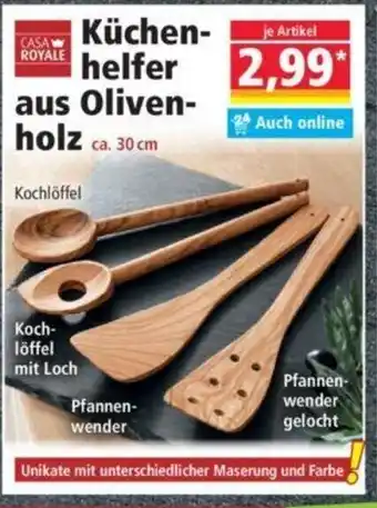 Norma Küchenhelfer aus Olivenholz Angebot